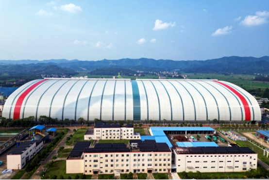 江西省最大跨度预应力管桁架储煤棚正式投用